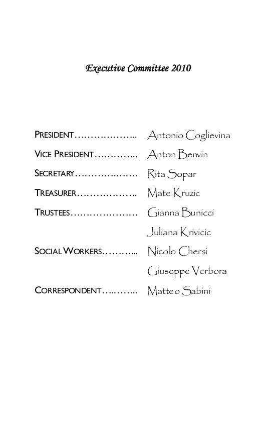 Executive Committee, 2010